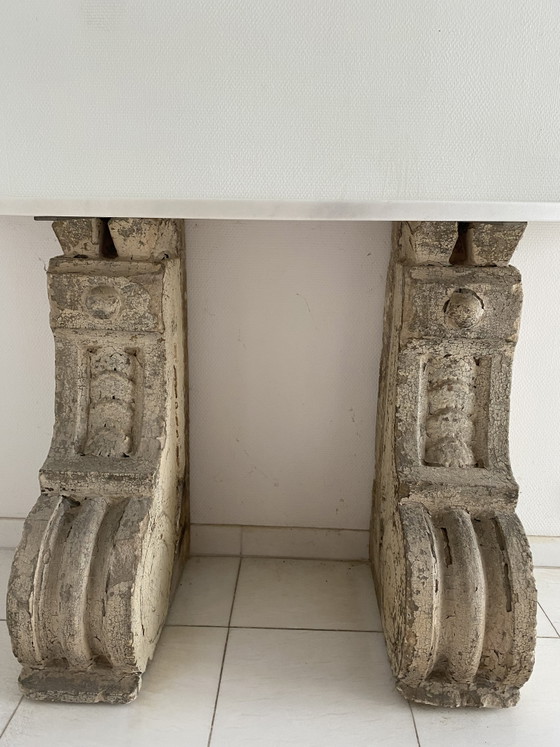 Piano del tavolo in marmo di origine barocca classica proveniente da elementi costruttivi storici – Tavolini (photo 4 of 5)