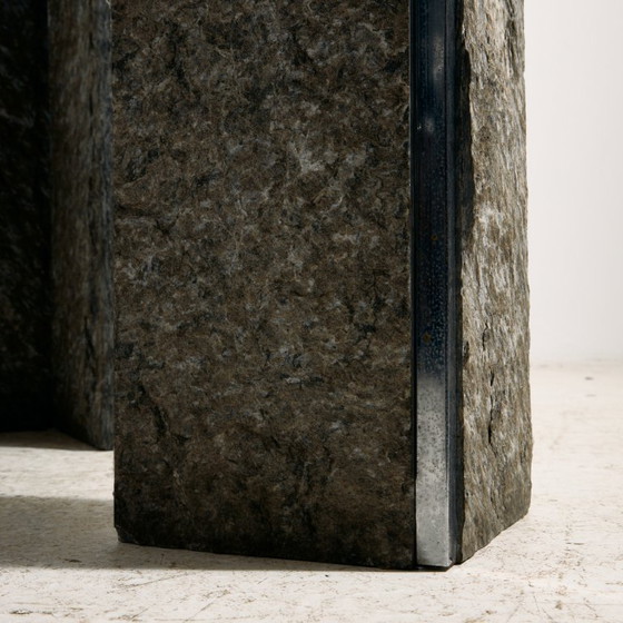 MK10339 Consolle in Vetro e Pietra Ardesia – Console, Stone (photo 4 of 11)