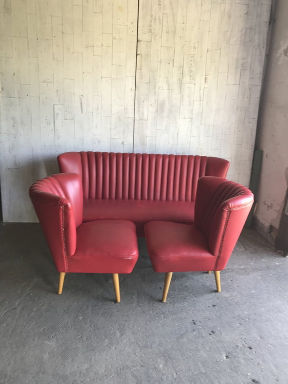 Mid-Century Hungarian Vinyl Living Room Set, 1960s – Lounge sets, Mid Century Modern (photo 7 of 7)
