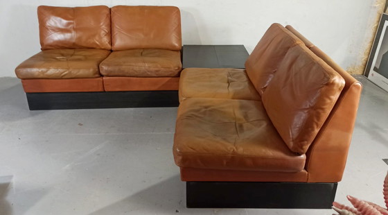 Image 1 of Divano modulare in pelle vintage COR