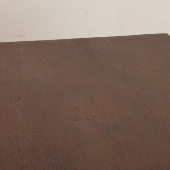 Image 1 of Geometric wooden side table dating from the 1940s