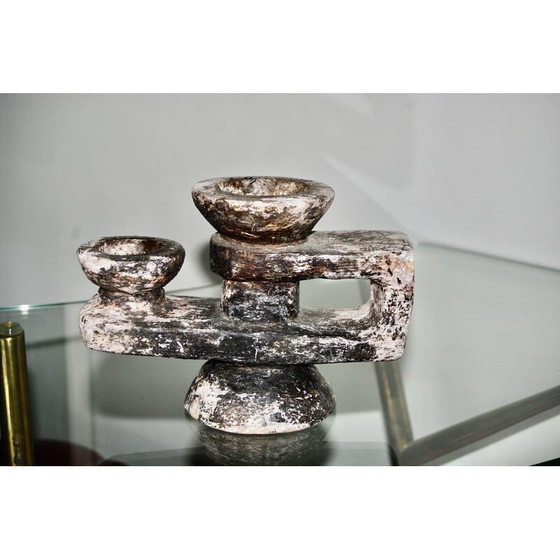 Image 1 of Vintage stone candlestick, 1960s