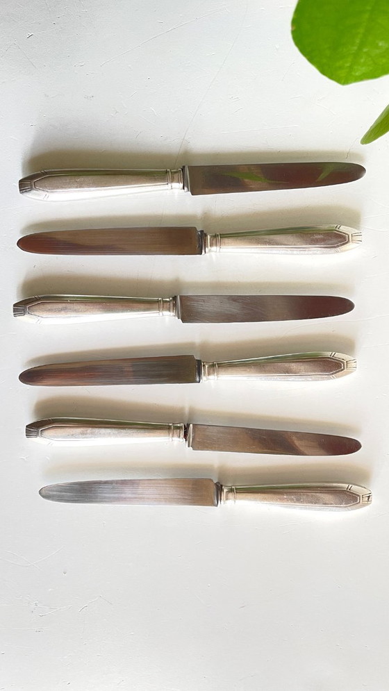 Image 1 of 6 Art Deco Dessert Knives