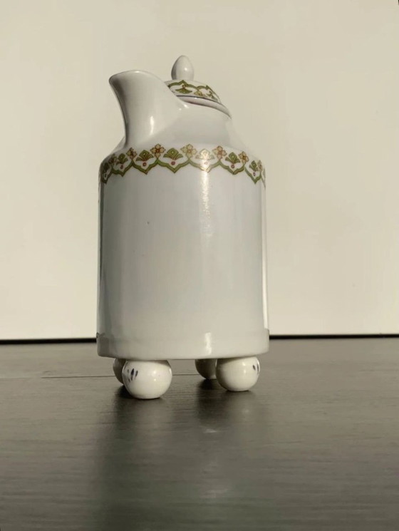 Image 1 of Caffettiera in porcellana Art Déco - Stile "Alt Wien" - Quattro piedini a sfera - c. 1920-1930