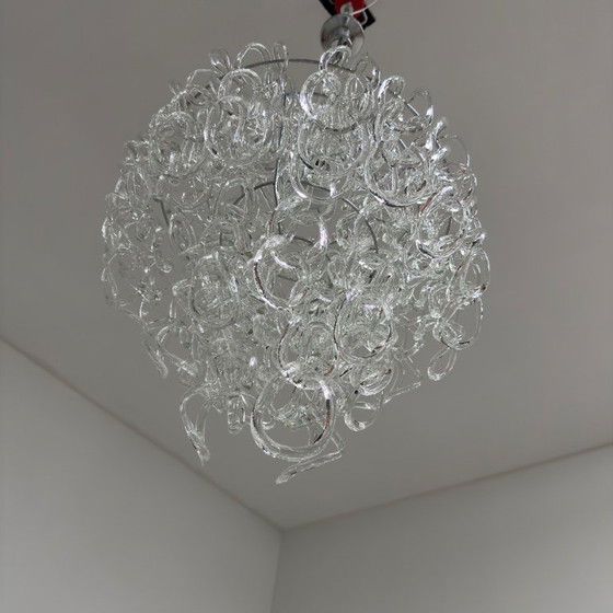 Image 1 of Vistosi “Giogali” hanglamp – Angelo Mangiarotti – Murano, Italië, 1967