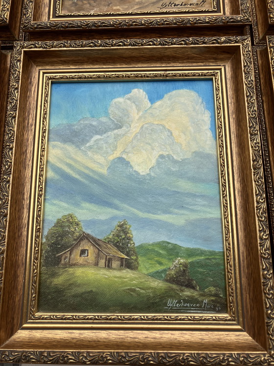 Image 1 of Ensemble unique de 6 tableaux – Les Quatre Saisons et Paysages (1994)