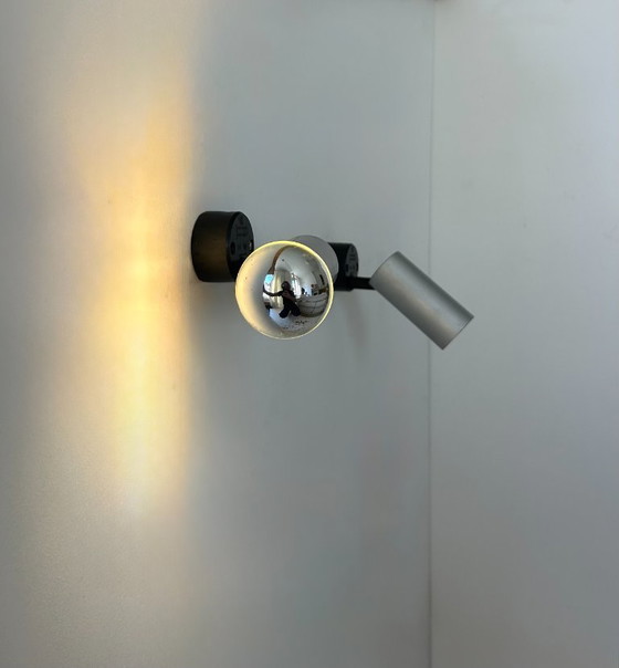 Image 1 of Coppia di applique orientabili in alluminio spazzolato, Francia, 1970