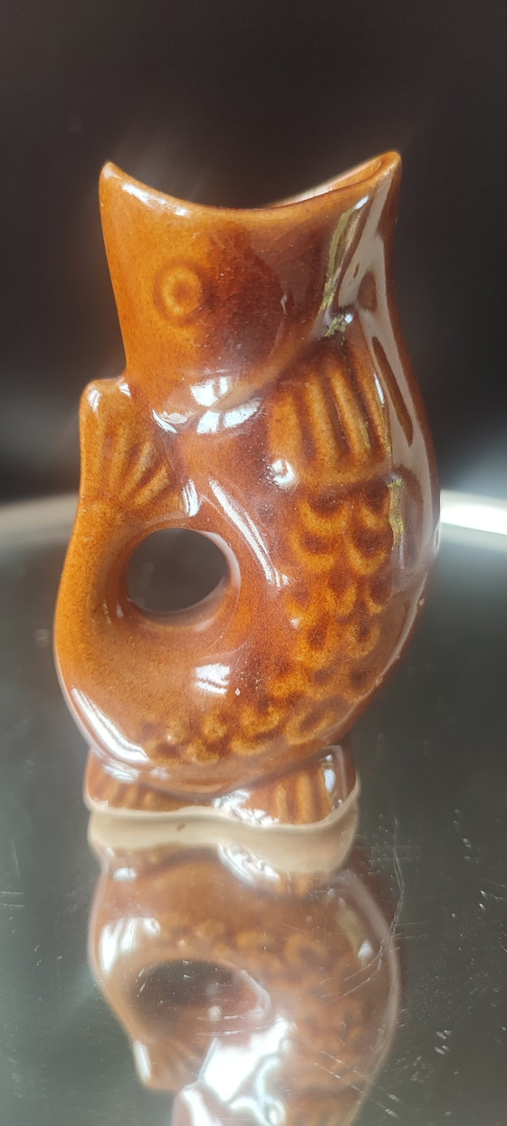 Image 1 of Service "Poisson" Céramique Ambrée Vintage époque URSS