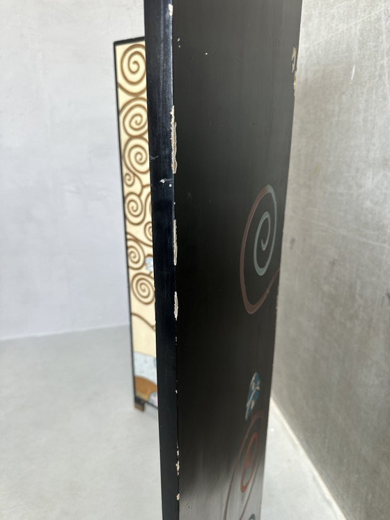 Image 1 of Paravent/séparateur de pièce vintage Gustav Klimt « L'Étreinte »