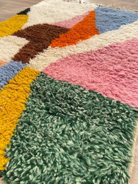 Image 1 of Mehrfarbige Berber-Tapis aus Leinen, 250 cm x 150 cm