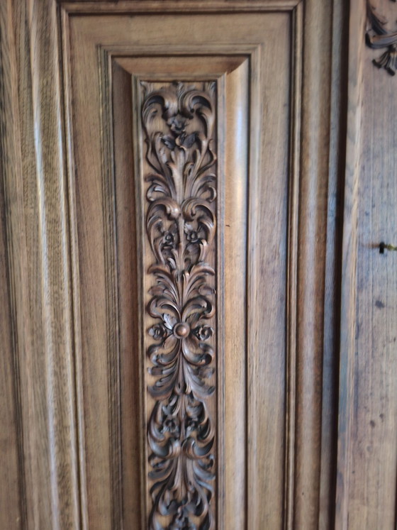 Armadio in rovere con cornice, Mobili contenitori, Legno, Ottone, Marrone (foto 3 di 5)