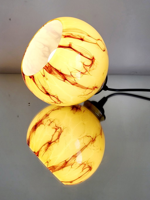 Art deco opaline glass lamp, Verreries de Scailmont, Henri Heemskerk, Belgium