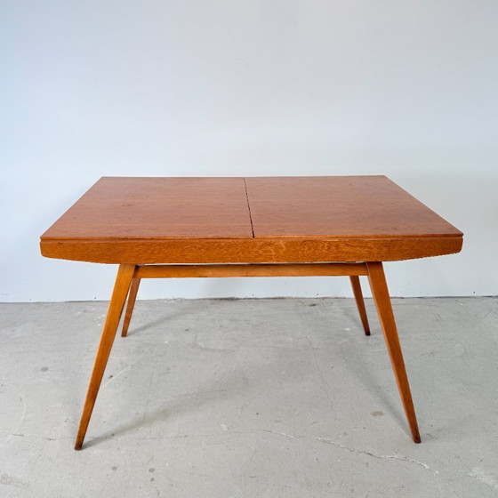 Image 1 of Vintage extendable oak table, František Jirák