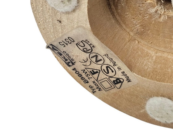 Image 1 of Ikea - Ikea LÄNS - lampe de table - bois - osier - type B 9804 - années 1990