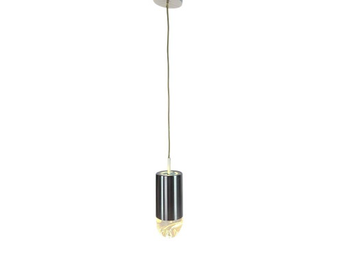 Raak Amsterdam - B 1015 - 'Bullet' Pendelleuchte - Aluminium - Kristall - Holland - 60er Jahre – hanglampen (photo 2 of 9)