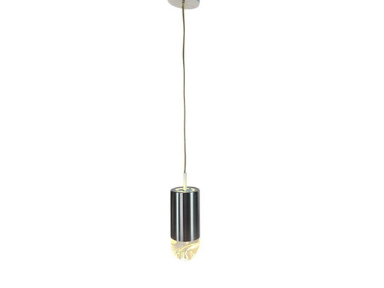 Raak Amsterdam - B 1015 - 'Bullet' Pendelleuchte - Aluminium - Kristall - Holland - 60er Jahre (photo 2 of 9)