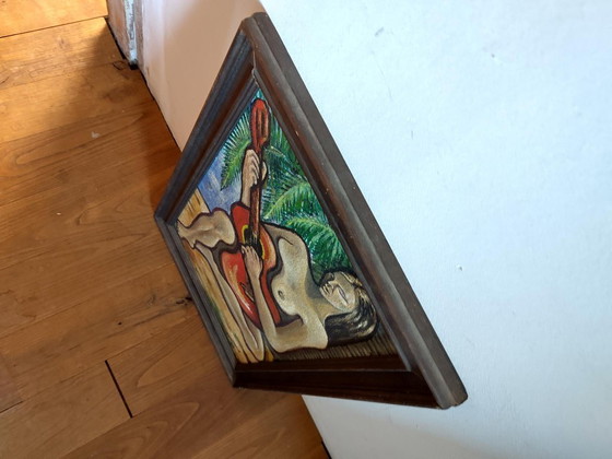 Image 1 of Simbiosi" di Georgelin, olio su tavola, artista francese di Morvan