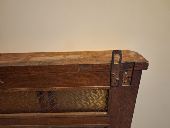 Art Deco Wandkapstok Met facet geslepen Spiegel. – antiek, Kapstokken, Wood (photo 3 of 4)