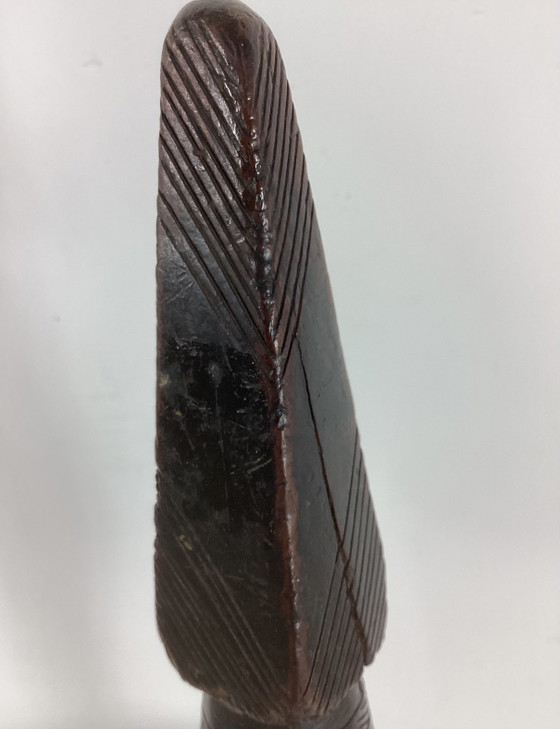Image 1 of Antieke Vintage Noord-Afrikaanse Houten Vijzel Met Stamper
