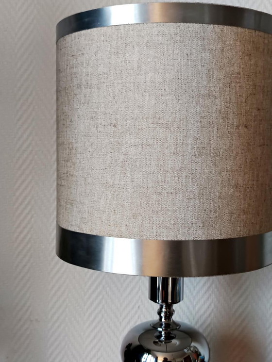 Image 1 of Chrome lamp in the style of Philippe Barbier, 1970