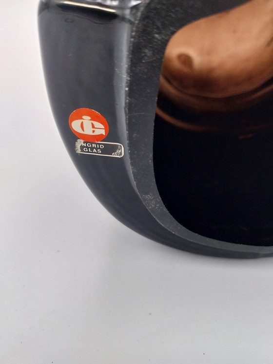 Image 1 of 1 x Elvis-Kopf aus Glas. In dunkelbraunem Glas von Ingrid Glas, 1970er Jahre