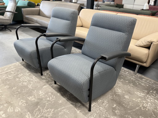 2 Leolux Scylla Armchairs high fabric