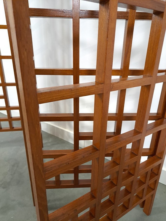 Image 1 of Teak houten kamerscherm roomdivider