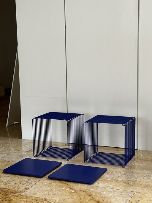 Twee Panton Wire Single Plank van Verner Panton voor Montana