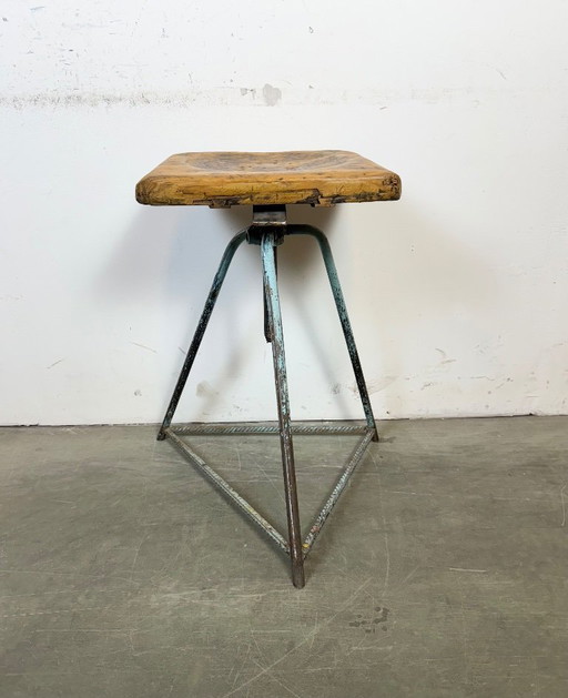 Taburete giratorio para taller industrial, década de 1960