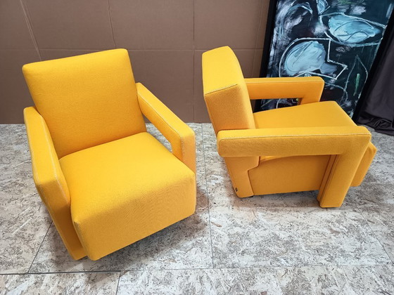 Image 1 of CASSINA 2x Poltrona 637 Utrecht 2024 (NUOVO, mai usato) in lana gialla KVDRAT € 6.600