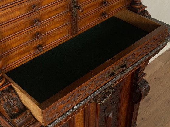 Mobile dentale antico, circa 1880-1900, Neorinascimento, Credenze, Legno, Marrone (foto 6 di 8)