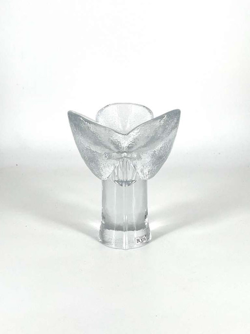 Kosta Boda Tulip Rolf Sinnemark candle holder with label