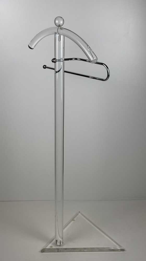 Image 1 of Appendiabiti vintage in plexiglas acrilico / attaccapanni Space Age Chrome