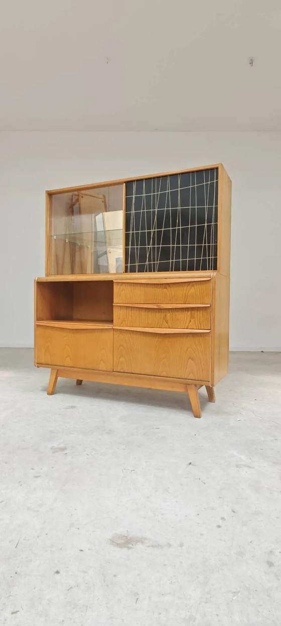 High buffet / Sideboard U 372 / 386 by B Landsman and H Nepozytek 60 – Jitona, Display cabinets, Wood, Glass (photo 33 of 40)