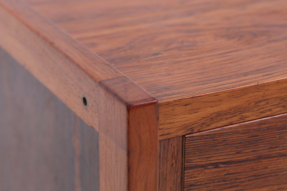 Image 1 of Prachtig vintage nachtkastje 60s | Mid Century houten nachtkastje met laden palissander opslag #07-47