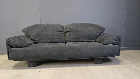 Image 1 of Samtsofa von Saporiti Italia, 1980er Jahre