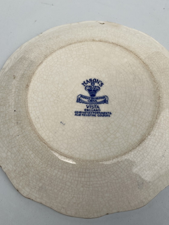 Image 1 of Mason's Ironstone bord uit de serie "Vista", vervaardigd in Engeland
20 cm diameter 