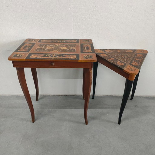 Tavolino italiano vintage anni '50-'60 (con vano portaoggetti)