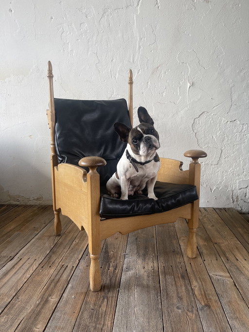 Siegfried door sprij troon stoel brutalistik Midcentury