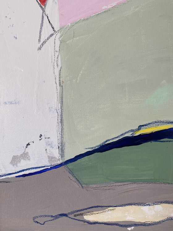 Image 1 of Diptych Abstract Paintings 30 x 40 Including Frame