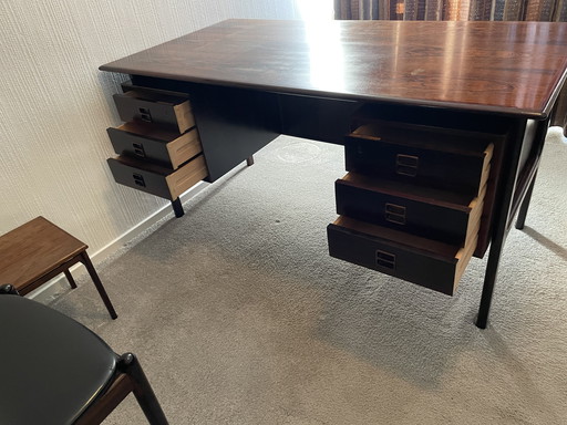 Deens design Jaren 70 palissander houten bureau - uniek