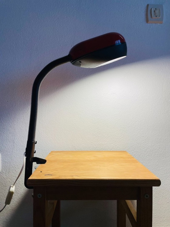Image 1 of Futuristische Retro-Schwanenhals-Schreibtischklemmleuchte aus der UdSSR