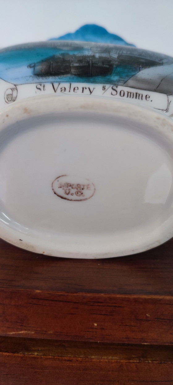 Image 1 of Par de cuencos antiguos de loza "St-Valery-sur-Somme" 1930