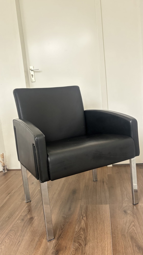 Image 1 of Poltrone da ufficio Dauphin in pelle vintage/retrò