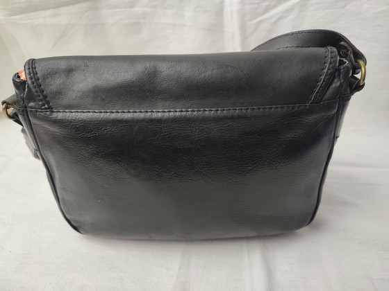 La Moda Shoulder Bag Black Leather Made In Italy Timeless Beautiful (photo 6 of 15)