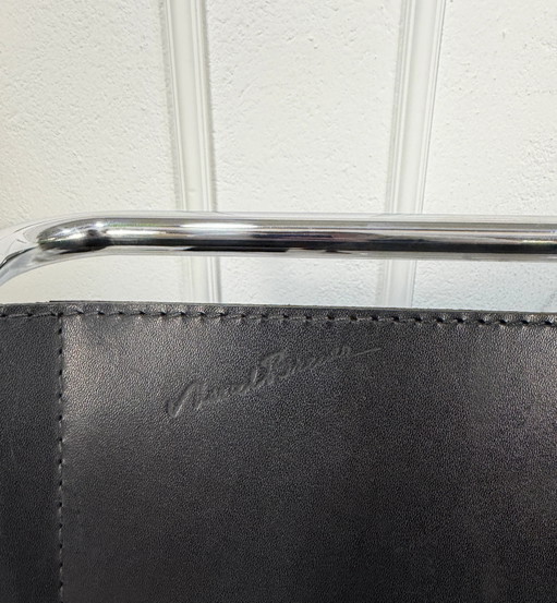 Knoll Marcel Breuer Wassily Stoel Stuhl Leder Schwarz