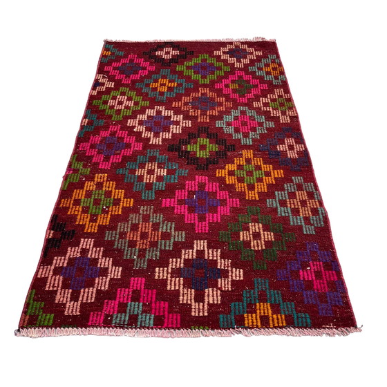 Image 1 of Vintage Anatolisch Turks Kelim Vloerkleed, 141 x 82cm