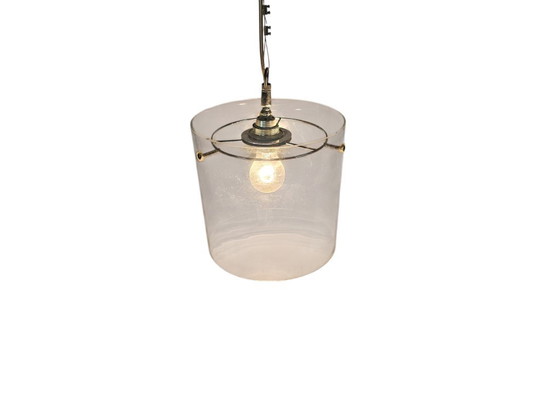 Image 1 of Dutch Design - Pola International Amsterdam - Hanglamp - Glas - Metaal - 1990's