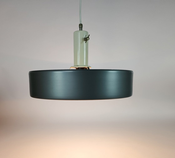 Image 1 of Anvia Almelo - J. Hoogervorst - "Model 4017"  - Ufo Pendant Lamp - Anthracite - Dutch Design - 60'S