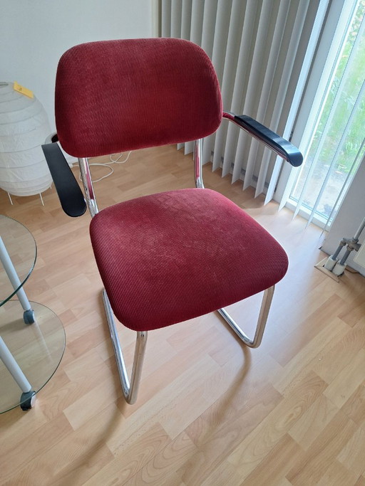 4 x Sedie da pranzo Lande, modello a slitta – eetkamerstoelen, Metal, Plastic